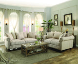 Homelegance Hadleyville Sofa in Stripe Fabric