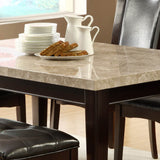 Homelegance Hahn 5 Piece Marble Top Dining Room Set in Espresso