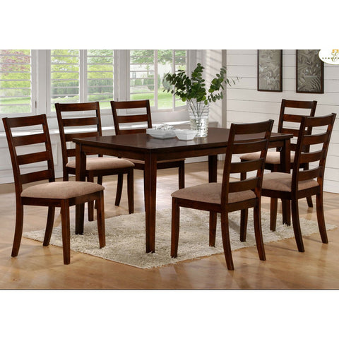 Homelegance Hale 7 Piece Rectangular Dining Table w/ Ladder Back Chairs