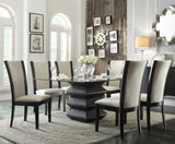 Homelegance Havre Glass Top Dining Table in Rich Espresso