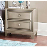 Homelegance Hedy Night Stand, In Graphite Grey