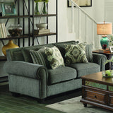 Homelegance Hooke 3 Piece Living Room Set in Grey Fabric