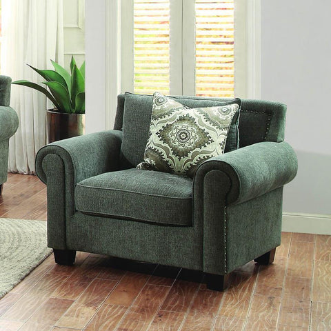 Homelegance Hooke Upholstered Chair in Grey Fabric