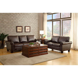 Homelegance Hume Sofa In Dark Brown Bonded Leather Match