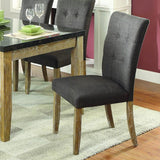 Homelegance Huron 6 Piece Dining Room Set w/Faux Marble Top in Light Oak