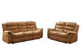 Homelegance Huxley Double Reclining Loveseat in Brown