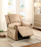 Homelegance Iola Power Lift Chair In Taupe Polyester
