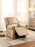 Homelegance Iola Power Lift Chair In Taupe Polyester