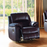 Homelegance Jedidiah Reclining Chair in Chocolate Leather