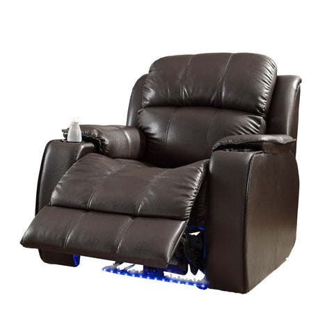 Homelegance Jimmy Power Reclining Chair w/ Massage & LED & Cup Cooler