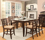 Homelegance Keegan 7 Piece Counter Height Table Set in Rich Brown Cherry
