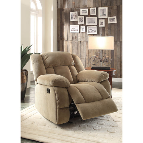 Homelegance Laurelton Glider Reclining Chair in Taupe Polyester