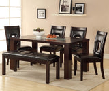 Homelegance Lee Dining Table w/ Crackle Glass Insert in Espresso