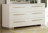 Homelegance Linnea Dresser In White High Gloss Finish