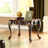 Homelegance Logan End Table in Warm Cherry