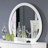 Homelegance Lyric Oval Mirror in White