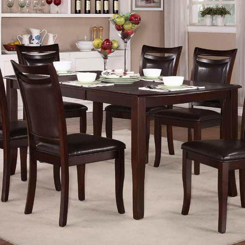 Homelegance Maeve Extension Dining Table in Dark Cherry