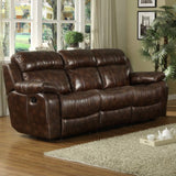 Homelegance Marille 5 Piece Reclining Living Room Set in Warm Brown
