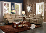 Homelegance Marille Love Seat & Sofa In Taupe Polyester