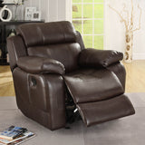Homelegance Marille Rocking Reclining Chair in Brown Leather