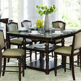 Homelegance Marston 7 Piece Counter Height Table Set in Espresso