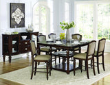 Homelegance Marston 8 Piece Counter Height Table Set in Espresso