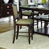 Homelegance Marston Upholstered Counter Height Chair in Espresso