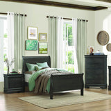 Homelegance Mayville 2 Piece Sleigh Bedroom Set in Stained Grey