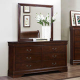 Homelegance Mayville Square Mirror in Brown Cherry