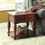 Homelegance Melbourne End Table w/Functional Drawer in Cherry