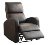 Homelegance Mendon Recliner Chair In Dark Brown Bi-Cast Vinyl