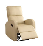 Homelegance Mendon Recliner Chair In Taupe Bi-Cast Vinyl