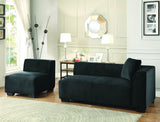 Homelegance Metz 2 Piece Living Room Set w/Chair in Graphite Fabric