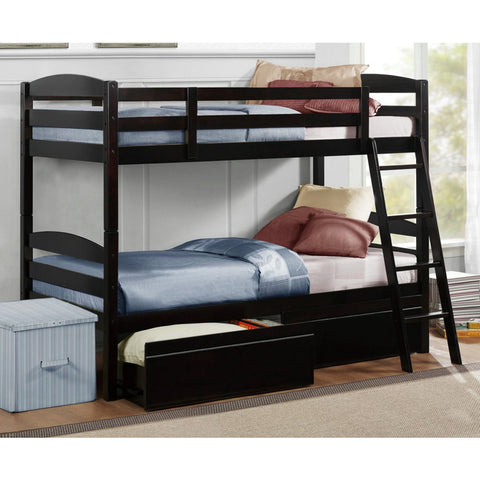 Homelegance Meyer Twin over Twin Bunk Bed in Espresso