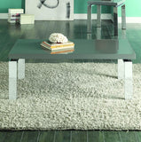 Homelegance Miami 2 Piece Rectangular Coffee Table Set in High Gloss Dark Grey