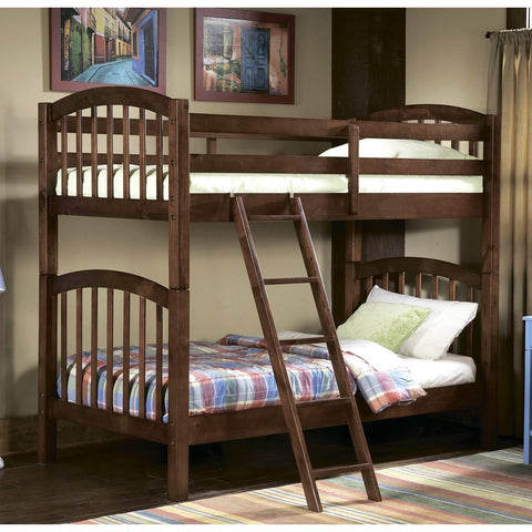 Homelegance Michael Twin Bunk Bed in Rich Brown