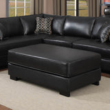 Homelegance Minnis 2 Piece Living Room Set in Black Leather