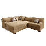 Homelegance Minnis 2 Piece Living Room Set in Brown Fabric