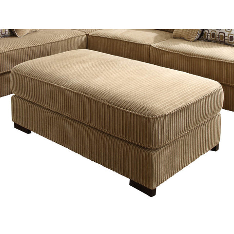 Homelegance Minnis Ottoman in Brown Fabric