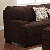 Homelegance Minnis 2 Piece Living Room Set in Chocolate Fabric