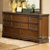 Homelegance Montrose 8 Drawer Dresser w/ Mirror in Brown Cherry