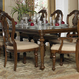 Homelegance Montrose Double Extension Dining Table in Warm Brown