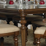 Homelegance Montrose Double Extension Dining Table in Warm Brown