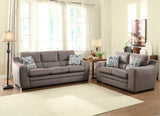 Homelegance Neve 2 Piece Living Room Set in Grey Fabric