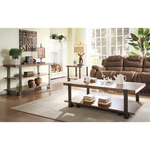 Homelegance Northwood 3 Piece Rectangular Coffee Table Set w/ Casters