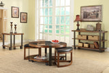 Homelegance Northwood Round Cocktail Table on Casters w/ 2 Ottomans