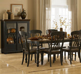 Homelegance Ohana 8 Piece Counter Height Dining Room Set in Black/ Cherry