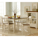 Homelegance Ohana 6 Piece Counter Height Dining Room Set in White