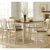 Homelegance Ohana 7 Piece Counter Height Dining Room Set in White