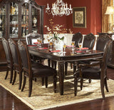 Homelegance Palace 9 Piece Dining Room Set in Brown Cherry